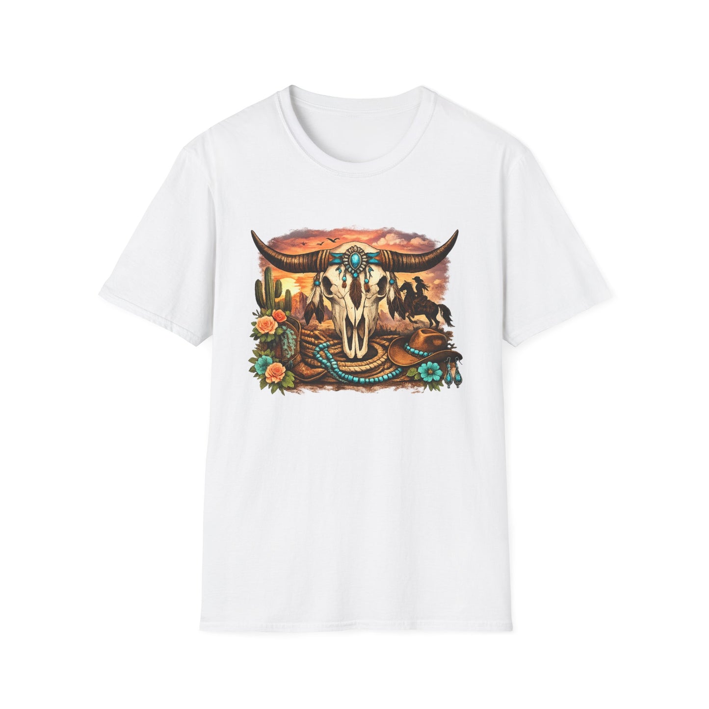 Desert Rose Western Skull