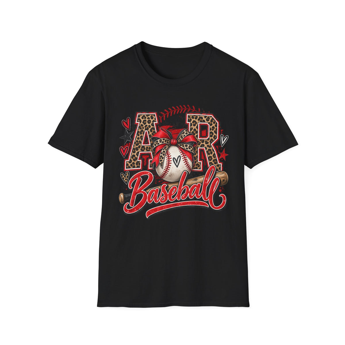 AR Baseball Leopard Heart