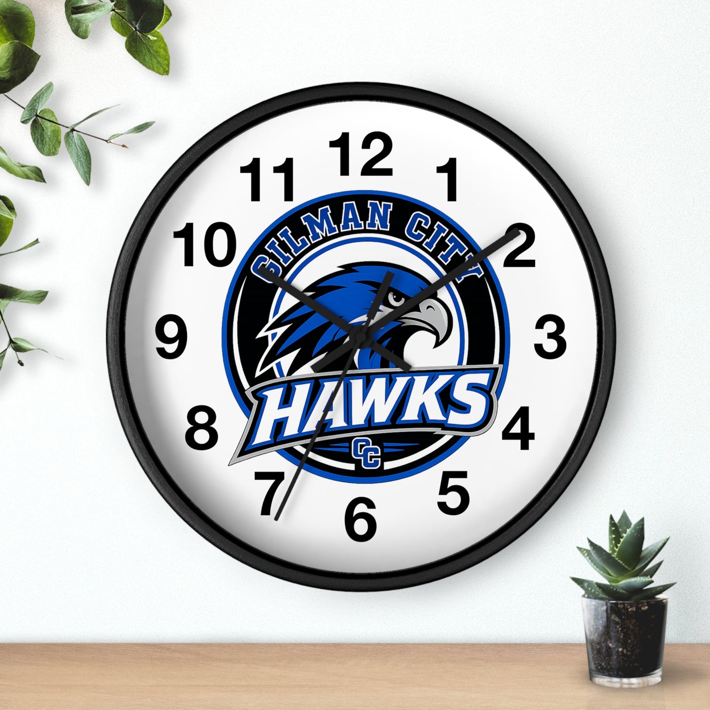 Gilman City Hawks Wall Clock