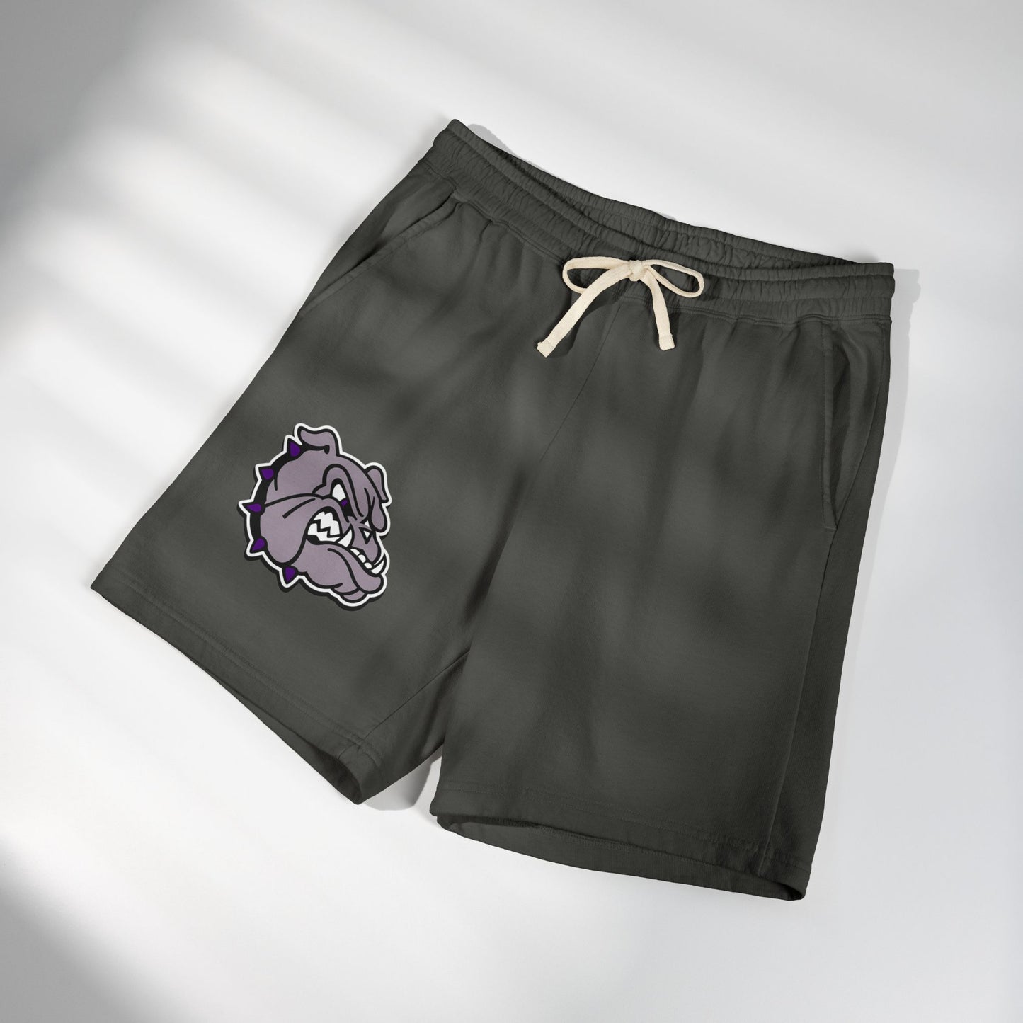 Bulldog Logo Sweat Shorts — Lightweight Fleece Casual Shorts