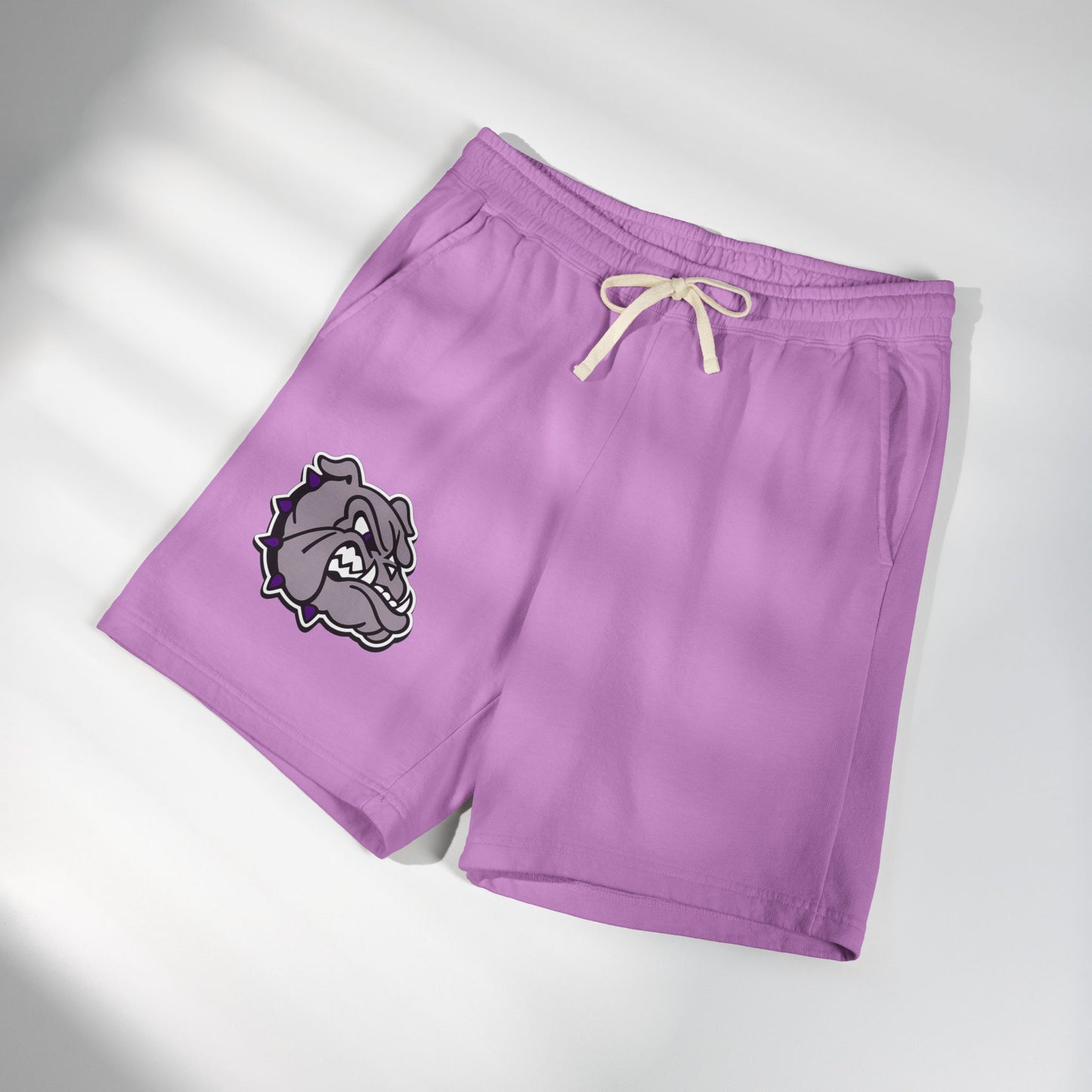 Bulldog Logo Sweat Shorts — Lightweight Fleece Casual Shorts