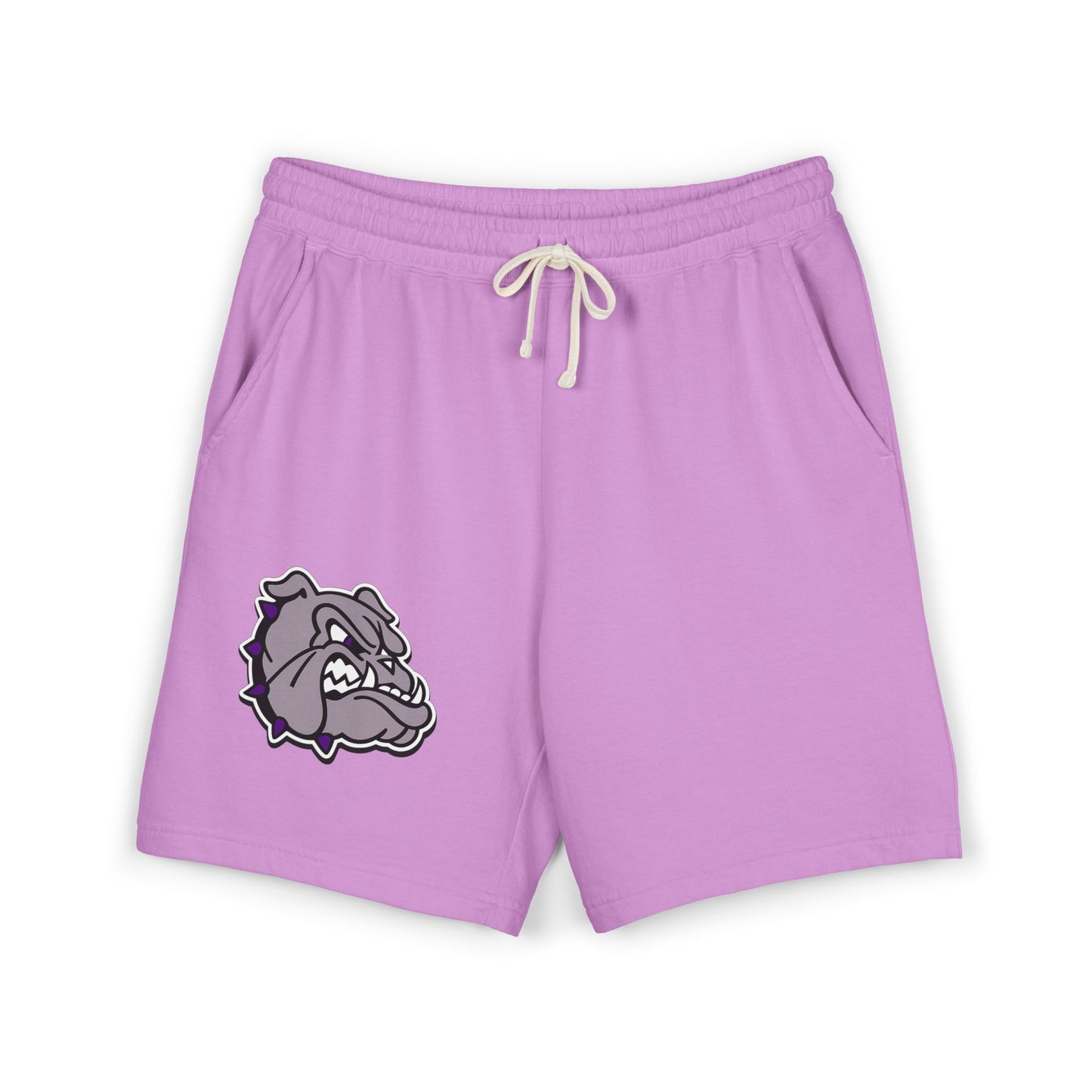 Bulldog Logo Sweat Shorts — Lightweight Fleece Casual Shorts