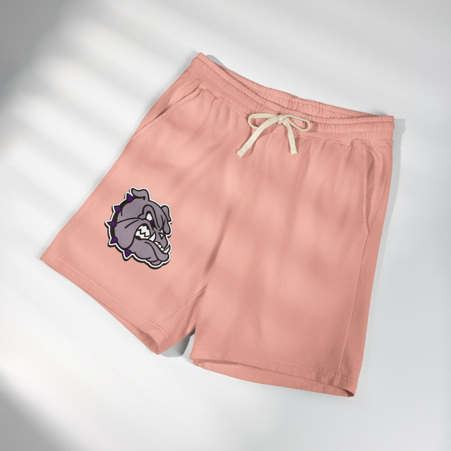 Bulldog Logo Sweat Shorts — Lightweight Fleece Casual Shorts