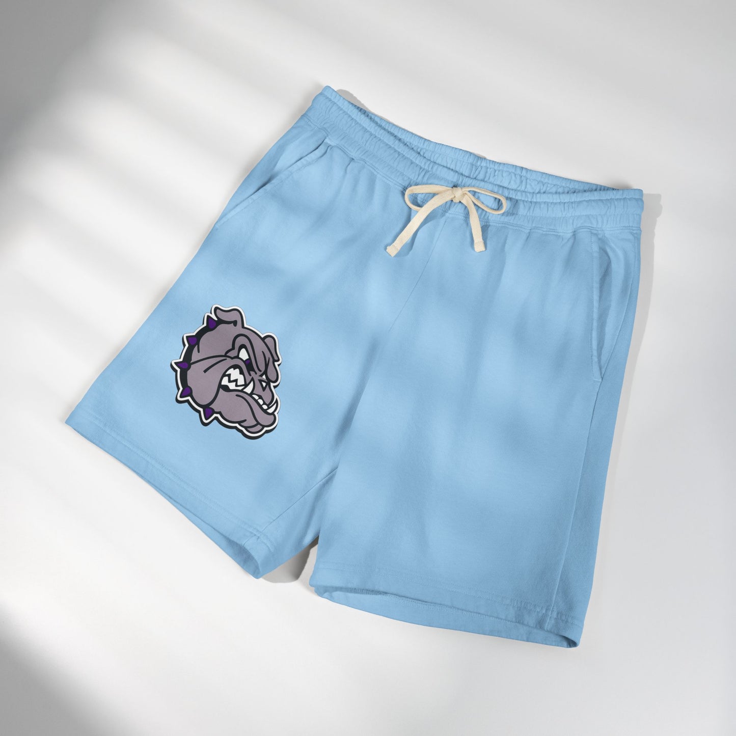 Bulldog Logo Sweat Shorts — Lightweight Fleece Casual Shorts