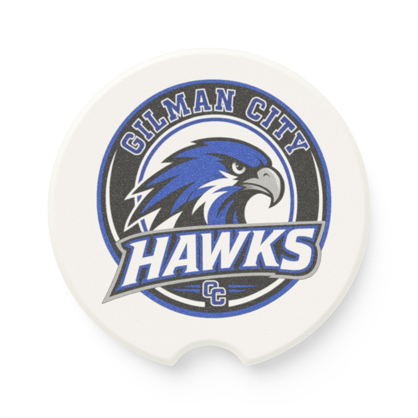 Gilman City Hawks Car Coasters 2pc