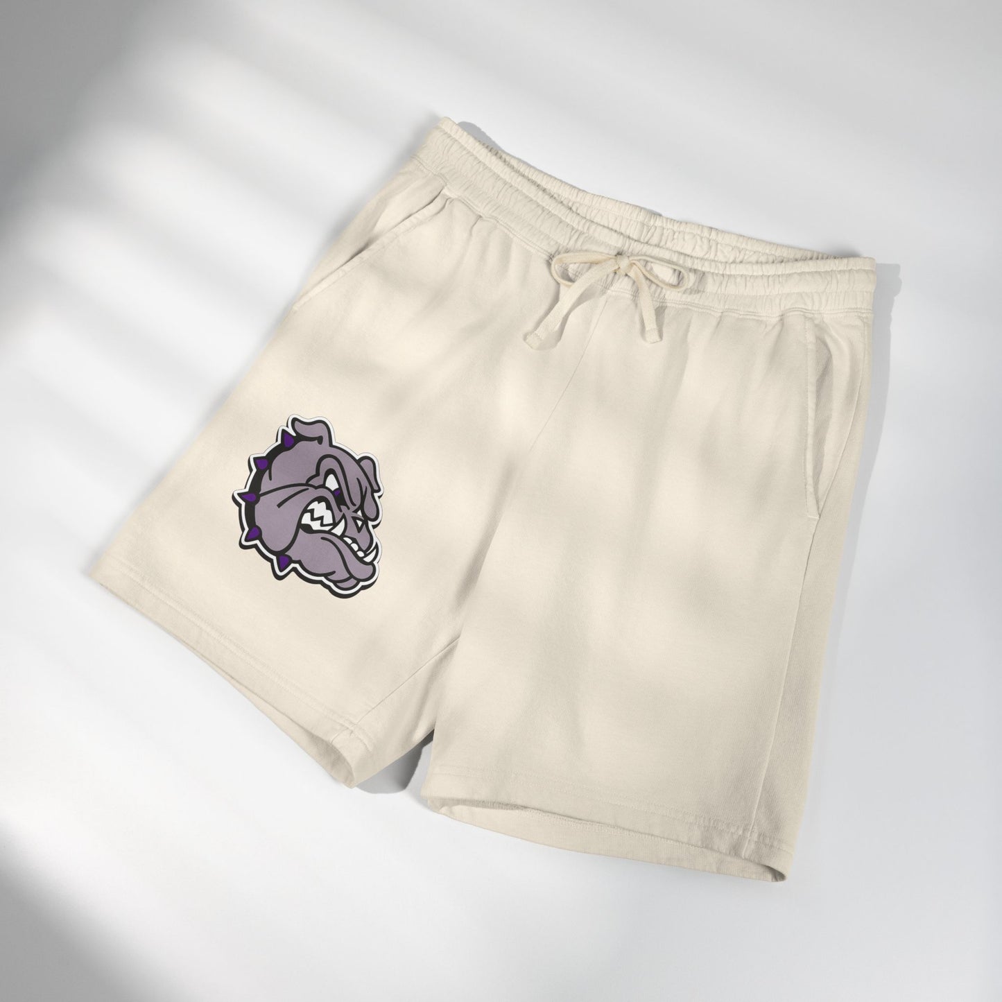Bulldog Logo Sweat Shorts — Lightweight Fleece Casual Shorts