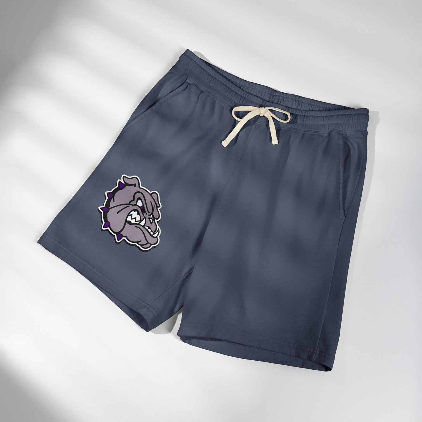 Bulldog Logo Sweat Shorts — Lightweight Fleece Casual Shorts