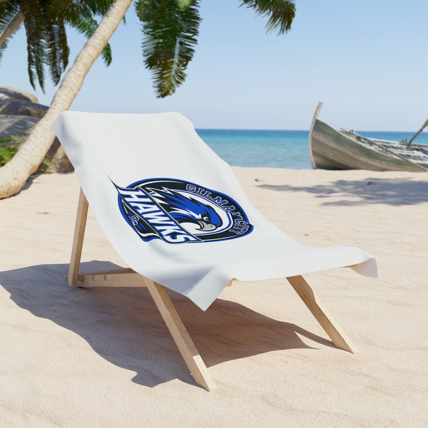 Hawks Logo Beach Towel
