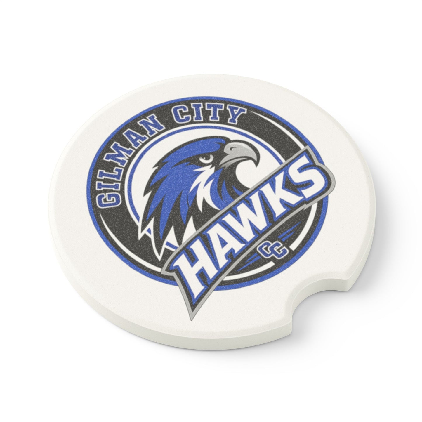 Gilman City Hawks Car Coasters 2pc