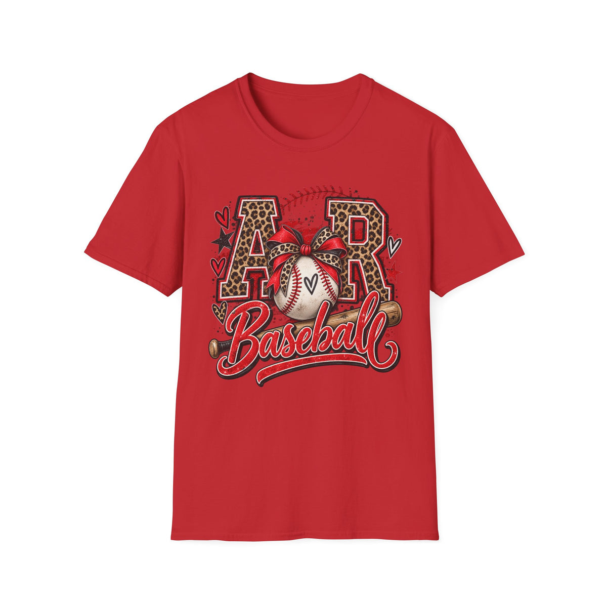 AR Baseball Leopard Heart