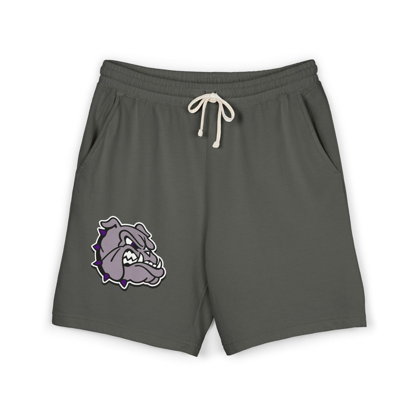 Bulldog Logo Sweat Shorts — Lightweight Fleece Casual Shorts